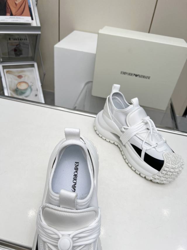 Armani Armani's New Men's Shoes With Tire-Inspired Soles And Drawstring Design A
