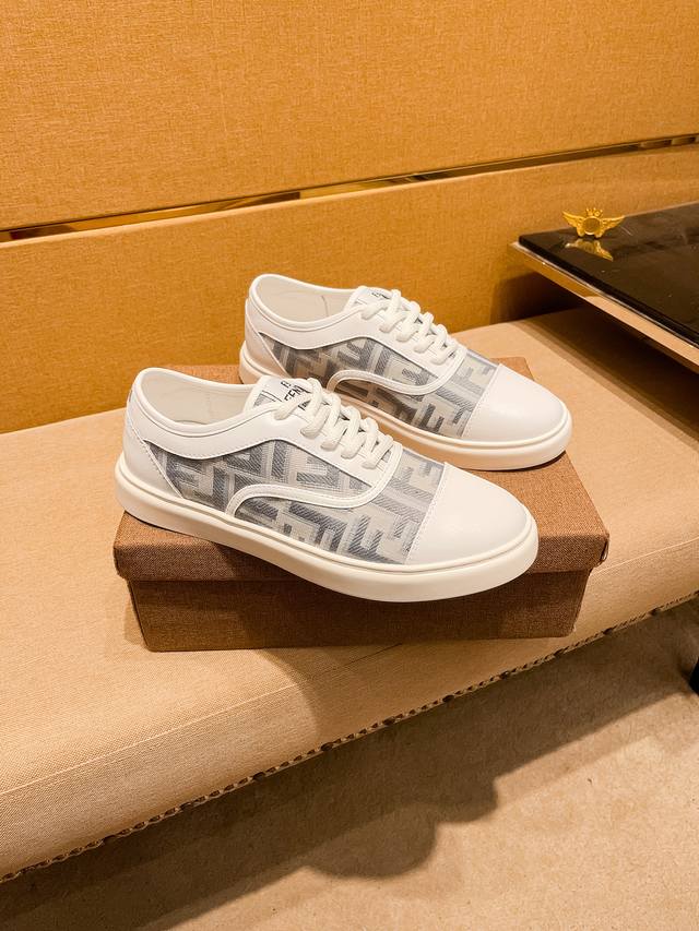 Factory Batch Fendi Men's Shoes High-End Brand Official Website 1:1 Latest Maste