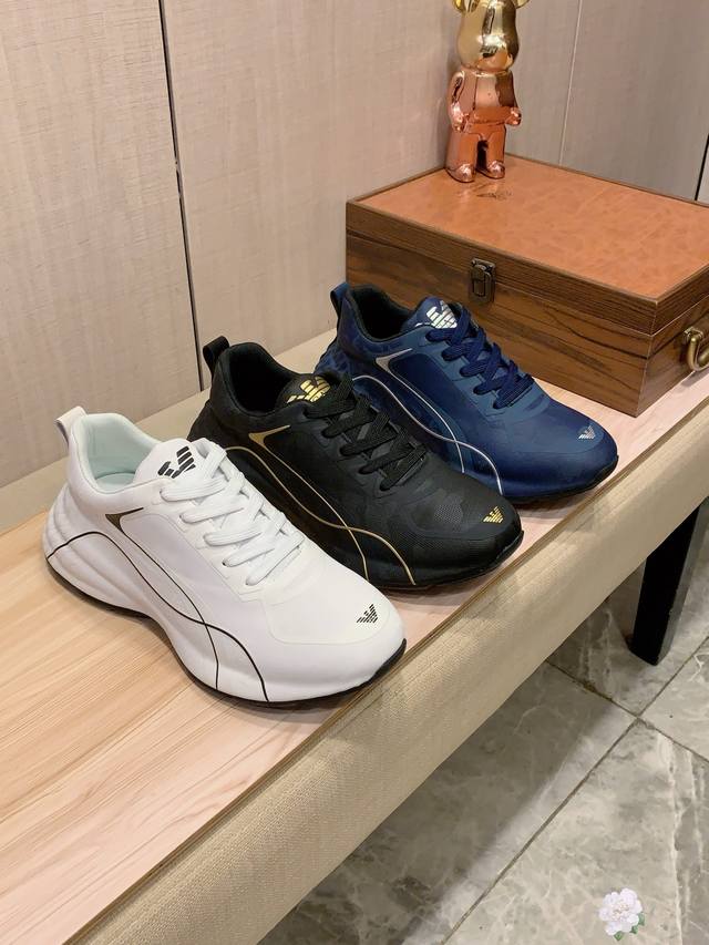Leather-Covered Outsole New Style: Factory Price Armani* Latest Trendy Casual Sh