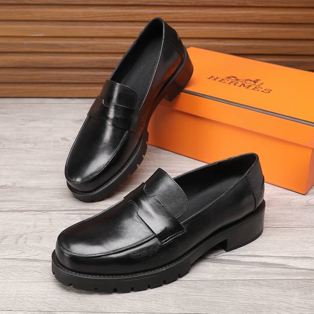 Product Trademark: Hermes Fashion Casual Leather Shoes Standard Sizes: 38-44, 45