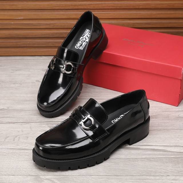Product Brand: Ferragamo Casual Leather Shoes Standard Sizes: 38-44, Customizabl