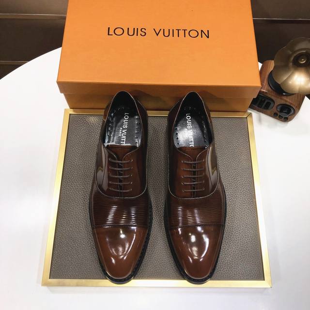 Factory Batch Louis Vuitton Lv High-End Business Formal Leather Shoes: Elegant A