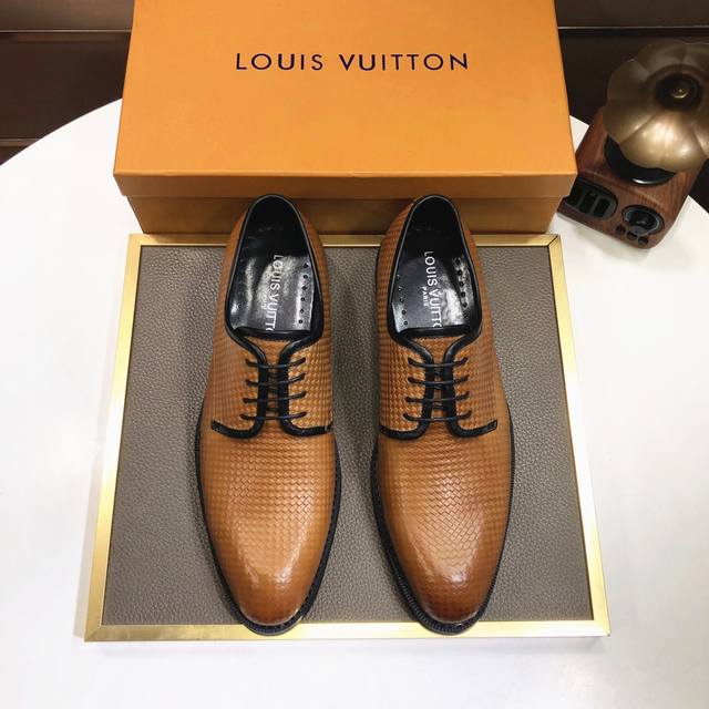 Factory Batch Louis Vuitton Sheepskin Lining Formal Men's Shoes!High-End Formal
