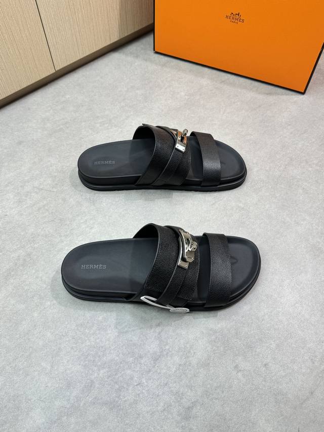 Hermes Herm S - Premium Quality Original Casual Sandals - Upper: Imported Palm-T