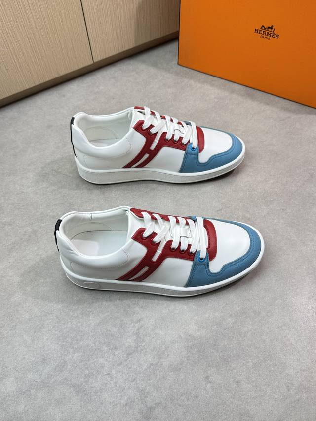 Hermes Herm S - Premium Quality Original Casual Sports Sneakers - Upper:Napa Cal