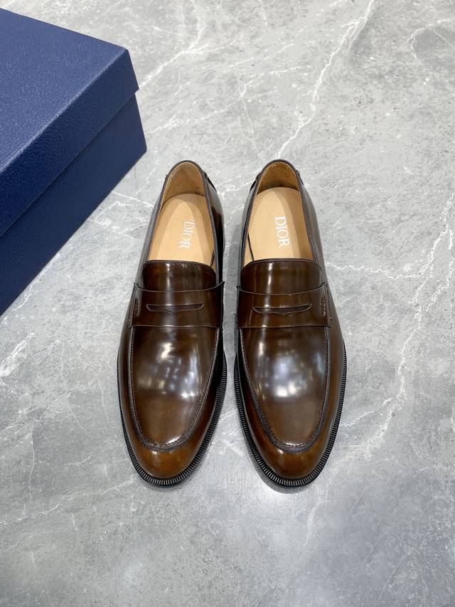 Yuan Top-Quality! Dior Formal Leather Shoes! Authentic High-Quality, 1:1 Compari