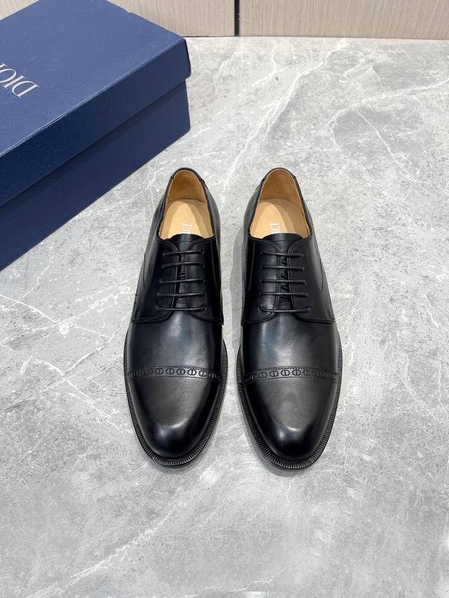 Top-Quality! Dio* Formal Leather Shoes! Authentic High-Quality, 1:1 Comparison A