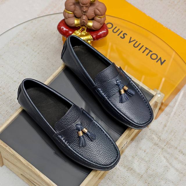Factory Price Lv Louis Vuitton Top-Tier Bean-Shaped Men's Shoes Official Website