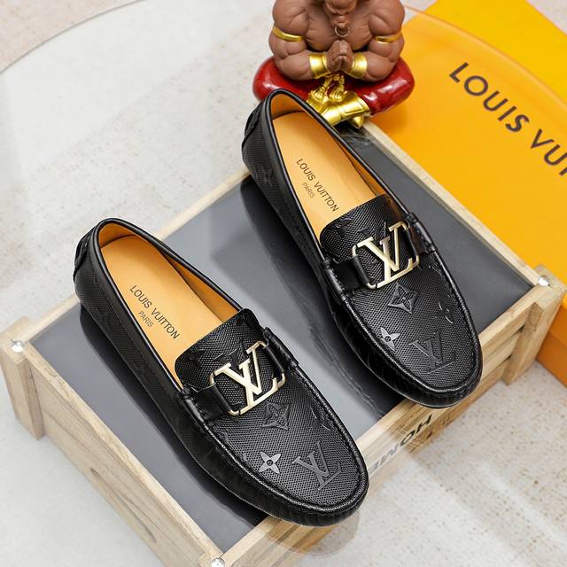 Factory Price Lv Louis Vuitton Top-Tier Bean-Shaped Men's Shoes Official Website