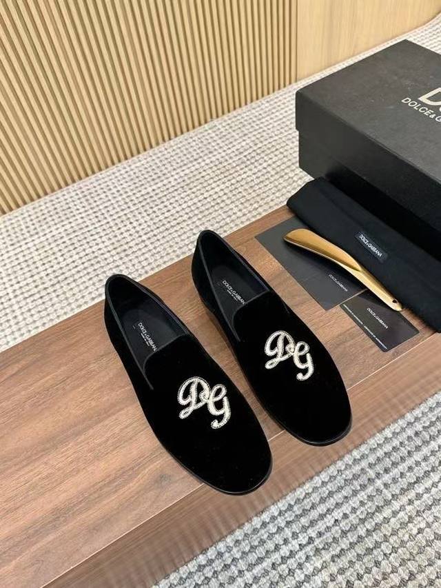 Dolce & Gabbana D&G Ariosto Series Mocassin Loafers Men's Leather Shoes Presente