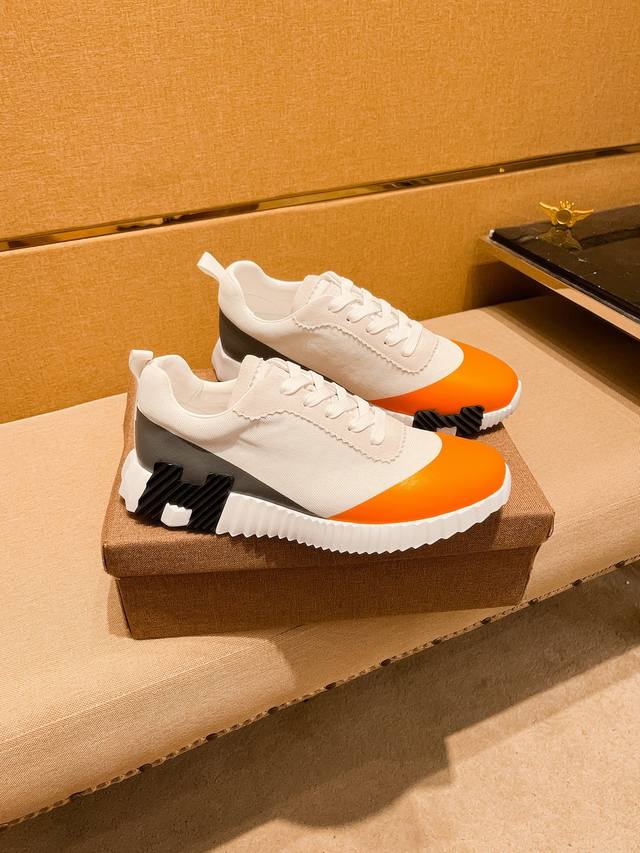 Factory Batch Herm S Men's Shoes High-End Brand Official Website 1:1 Latest Mast
