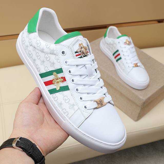 Special Price Gucci White And Green 38 1 39 3 41 7 42 1 43 4 44 9