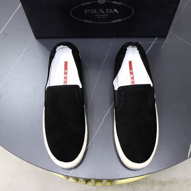 Prada Latest Men's Shoes From The Boutique! High-Quality Replica Version, Upper