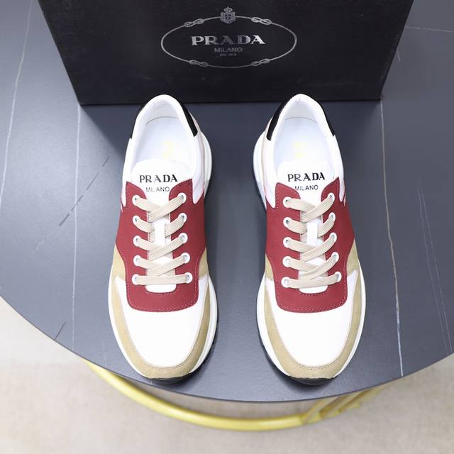 Brand: Prada Size: 38-44, 45 Customizable Material: Genuine Leather Upper, Comfo