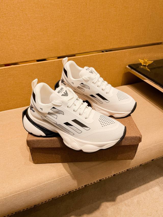 Factory P-Batch Armani Men's Shoes High-End Brand Official Website 1:1 Latest Ma
