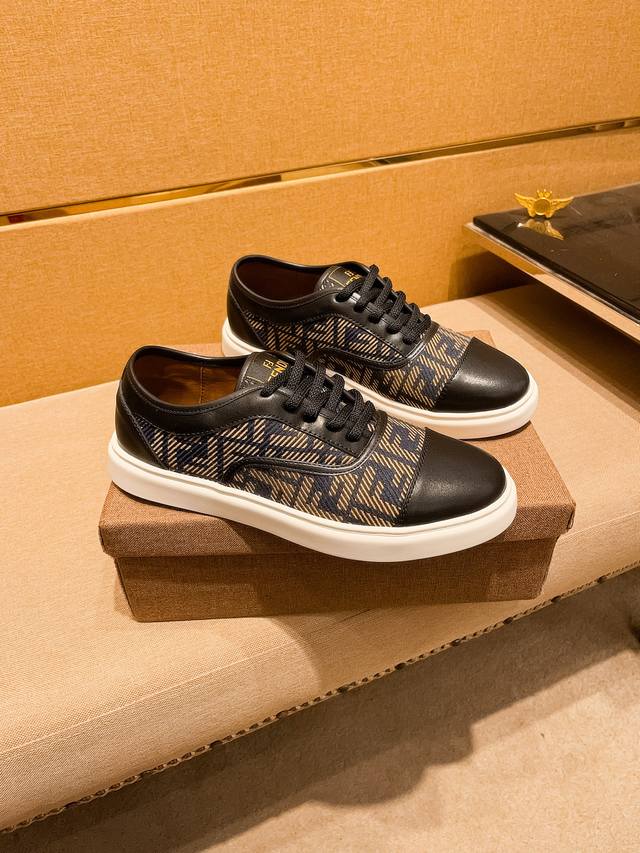 Factory Batch Fendi Men's Shoes High-End Brand Official Website 1:1 Latest Maste