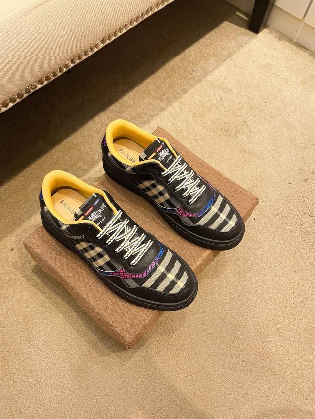 Factory Price Burberry New Men's Genuine Leather Casual Shoes, The Highest Versi