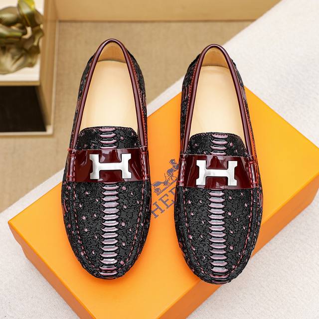 Factory Price, High Quality, Latest Men's Bean-Shaped Shoes Official Website 1:1