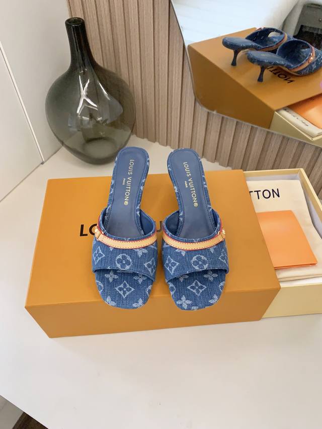 Direktverkauf Lv Ss24 Neu Eingetroffen ~ Fr Hjahr/Sommer Single Cat Heel Slipper
