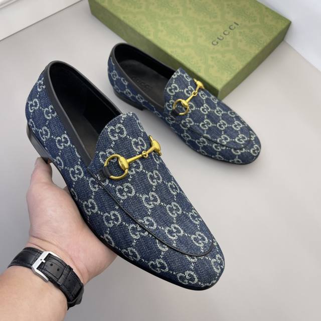 Tats Chlicher Preis P Gucci Original Herren-Leder-Freizeitschuhe Klassisches Dop