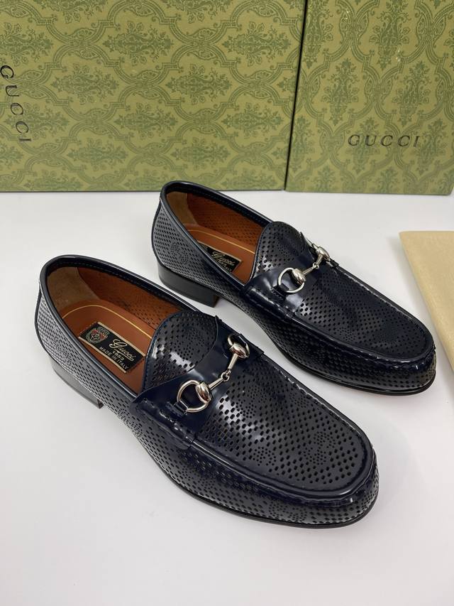 Gucc* Gucci Herren-Loafer Mit Pferdeschnalle Loafer Business-Anzugschuhe Herren