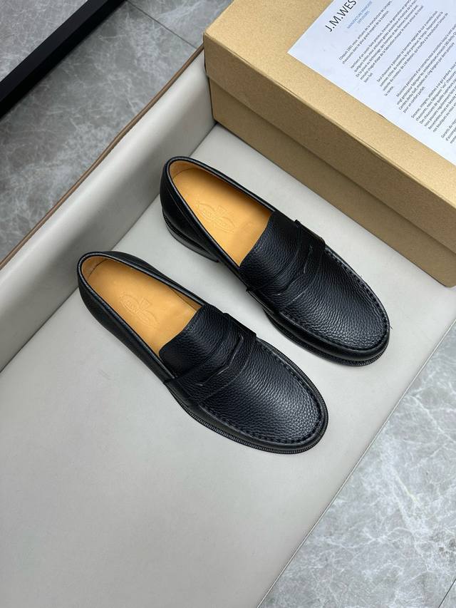 J.M.Weston Klassische Business-Lederschuhe, Herren-Business-Lederschuhe Mit Schn