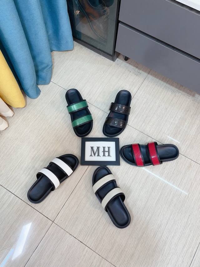 Fabrikpreis Lv-Louis Vuitton Neue Herren-Sandalen, Hochwertige Qualit T, Obermat