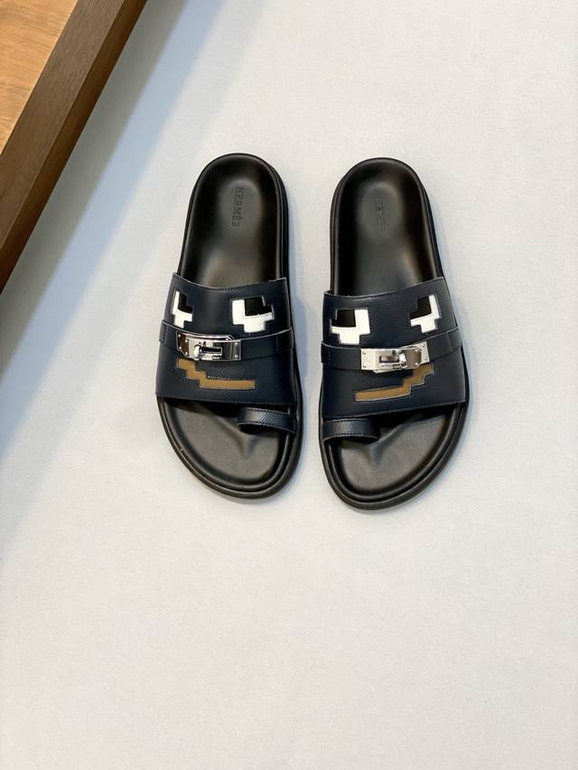 Hermes Neue Hermes-Slipper, Obermaterial Aus Rindsleder, Strapazierf Hige Und Ru