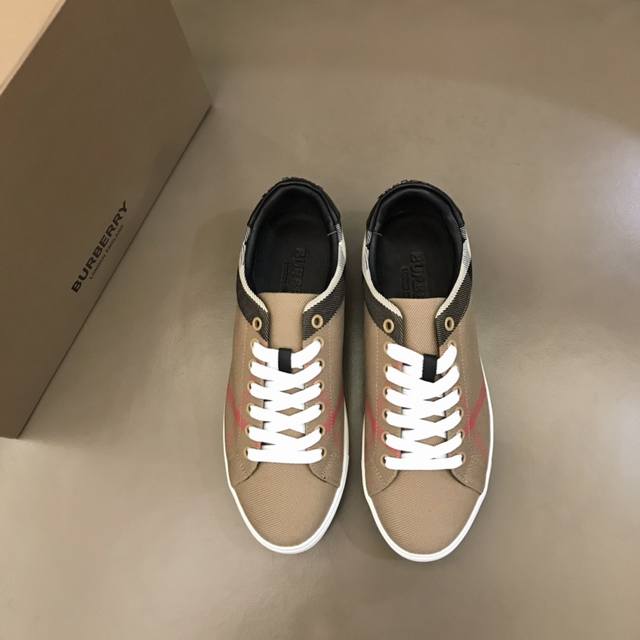 Burberr* Klassische Low-Top-Sneaker F R Herren, Neu Interpretiert Mit Vintage-Ka