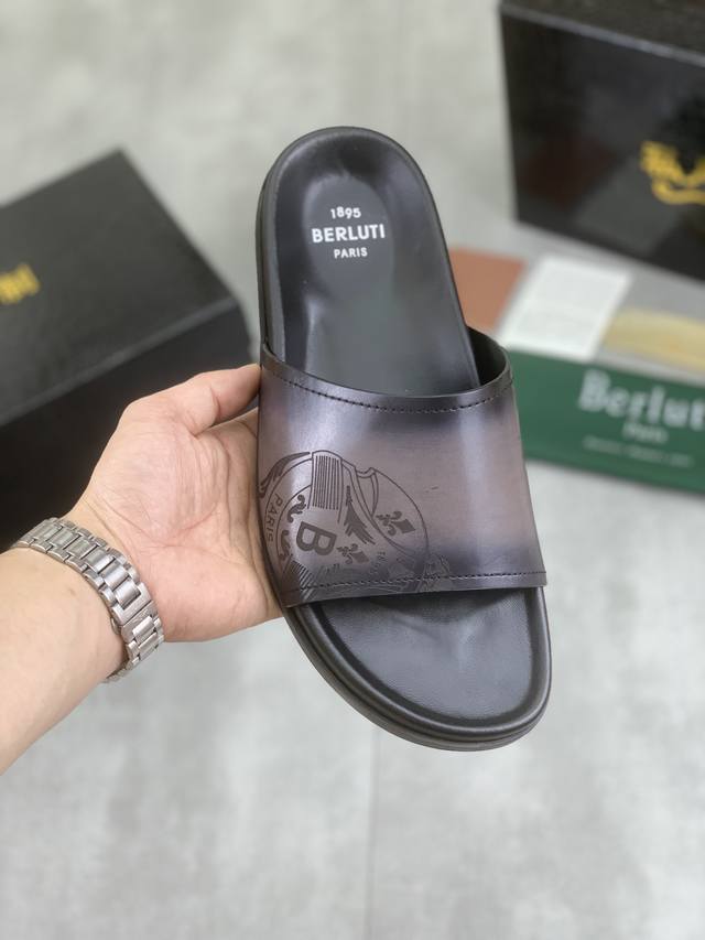 Fabrikpreis P Tats Chlicher Preis Hochwertige Berluti-Slipper In Neuer Ausf Hrun