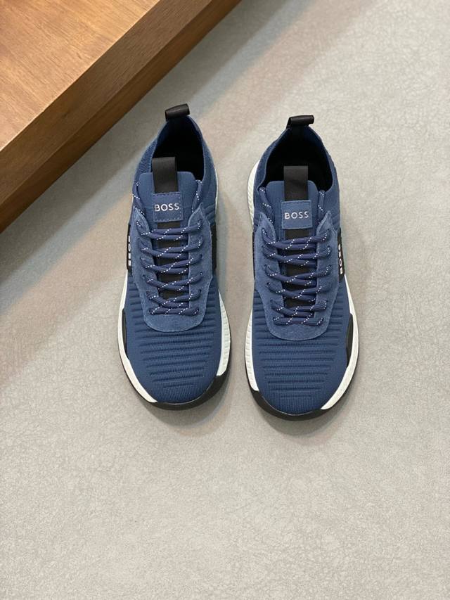Boss Herren Freizeitsneaker, Originalform, Importiertes, Einteiliges Flyknit-Gew