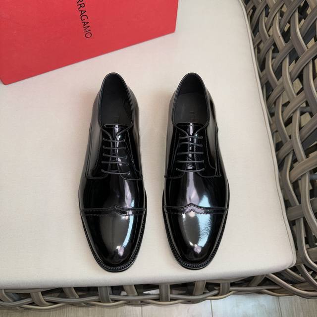 Ferragam*Klassische Business-Herrenschuhe Aus Leder | Eleganter Gentleman-Stil |