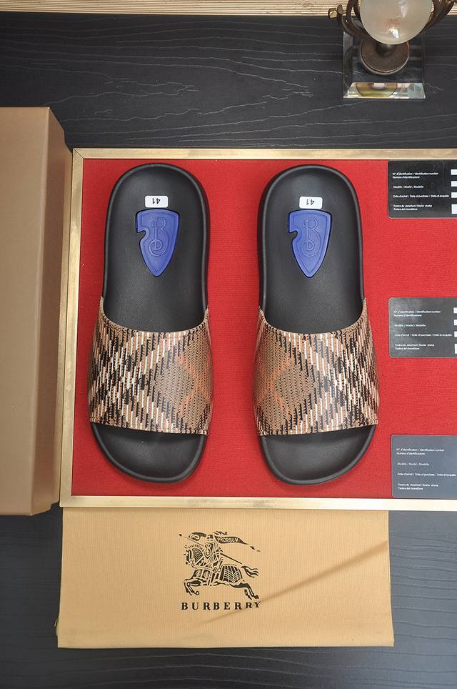 Fabrikpreis Burberry Barbour Classic Slipper | Importierte Materialien Kombinier