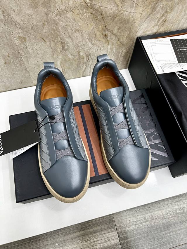 Hei Er Verkauf! Zegna Freizeitschuh Dieser Triple Stitch Low-Top-Sneaker Aus Wei