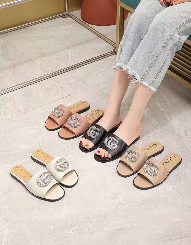 Fabrikpreis Damenschuhe Sportschuhe Originalware Gucci-Slipper Sind Versandferti