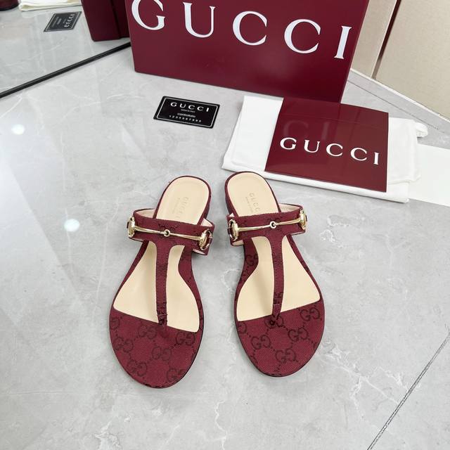 Fabrikpreis Damenschuhe Sport Original Gucci 25Ss Klassische Zehensandalen Mit P