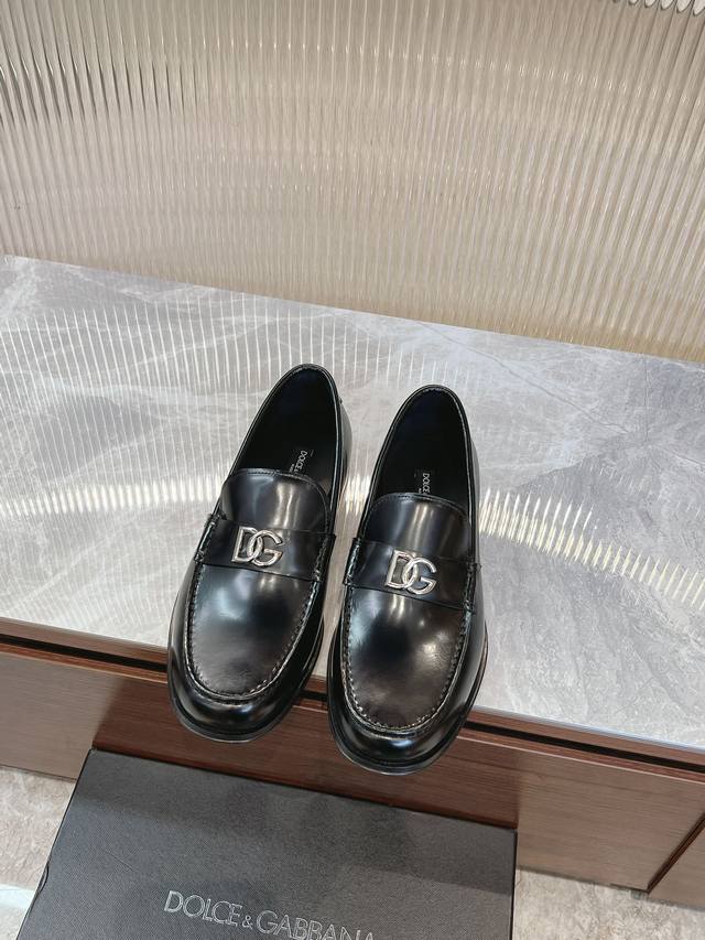 Dolce&Gabbana Du Jia Ban Na Rindsleder Gl Nzendes Leder Business- Und Freizeitsc