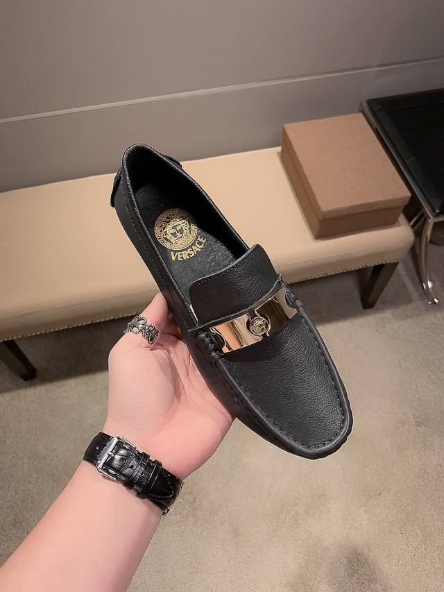 Echter Preis Verace Versace Offizieller Hochwertiger Herren-Bohnen-Schuh F R All