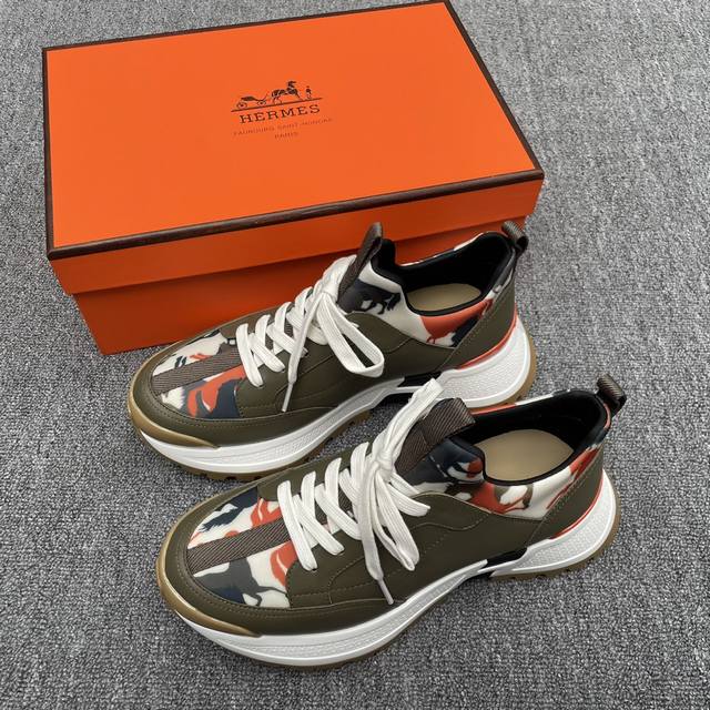 Hermes Herm S Sportschuhe Mit Absatz F R Herren Obermaterial Aus Bedrucktem High