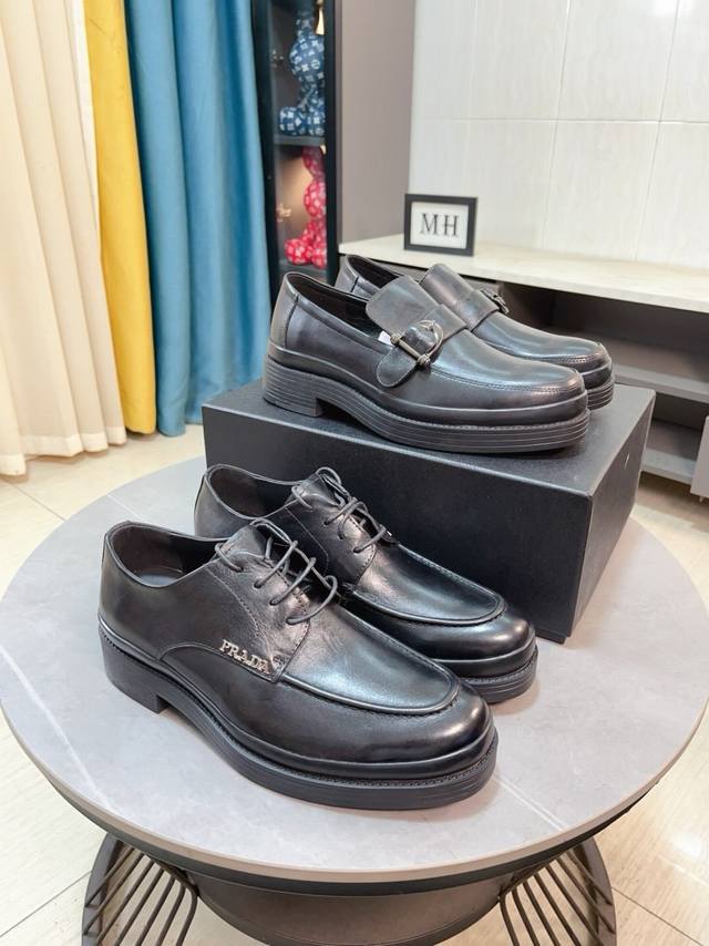 Fabrikpreis P Prada Prada-Lederschuhe Top-Einkaufsservice Original Aus Italien,