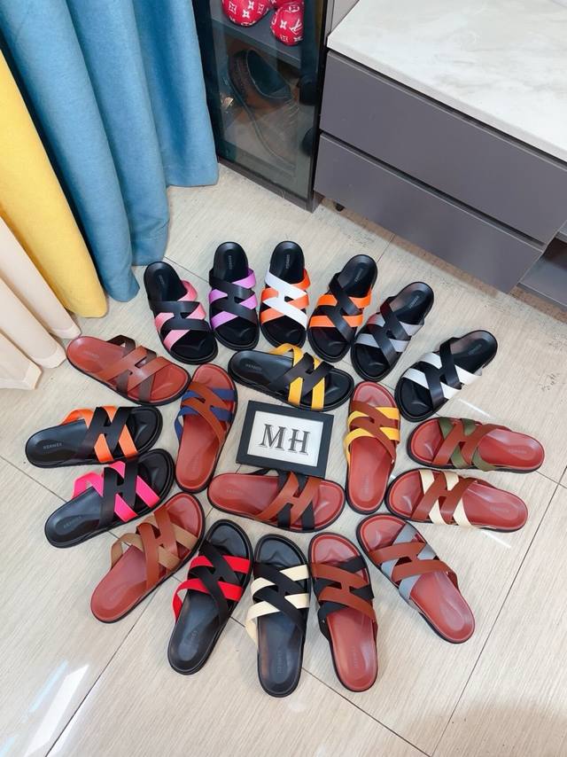 Fabrikpreis Hermes Bouncing Sport-Slipper, Obermaterial Aus Rindsleder Und Hochw