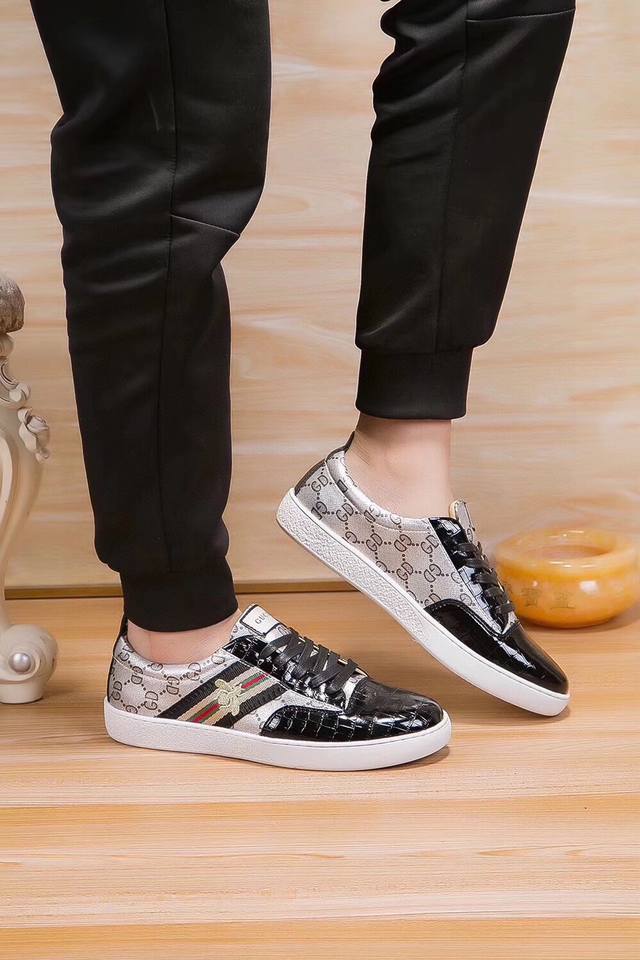 Tats Chlicher Preis, Gucci Offizielle Neue Herrenmode-Freizeitschuhe Originalqua