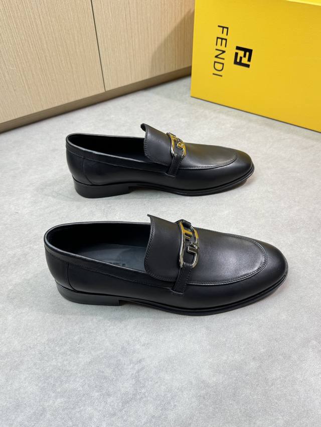 Fendi Fendi Hochwertige Original-Anzugschuhe Obermaterial:Nappa-Kalbsleder, Meta