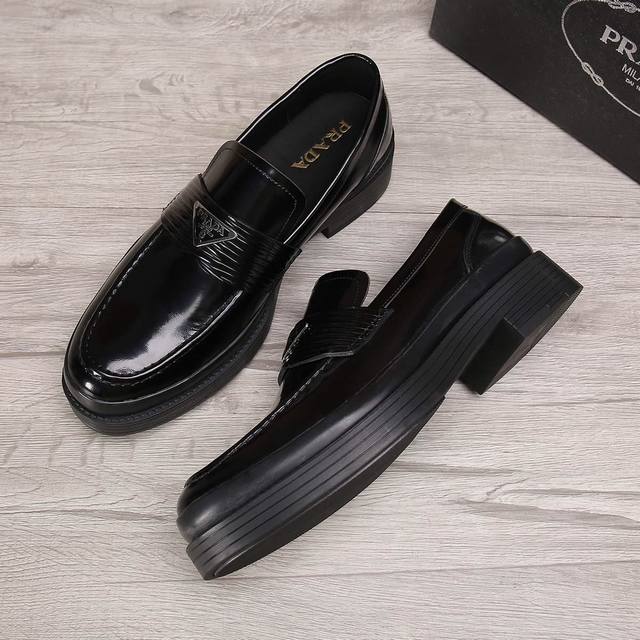 Fabrikpreis Prada Business-Lederschuhe Normale Gr En: 38-44 45.46 Sonderanfertig