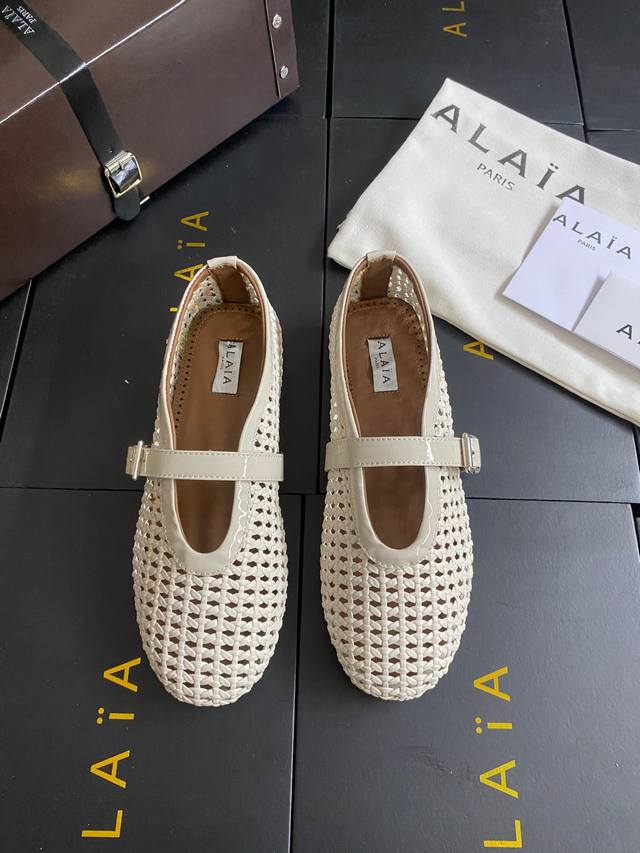 Reiswei Es Ledermodell Alaia Laufstegmodell Flache Ballerinas! S -Cooler Balleri