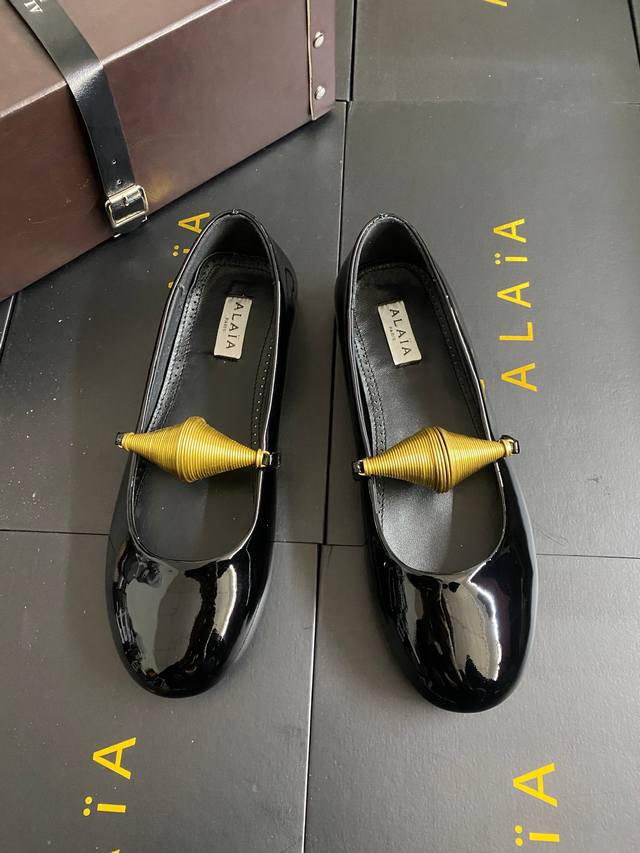 Schwarz Alaia Laufsteg-Ballerinas Mit Flachem Absatz! Sweet Cool Ballet Style, E