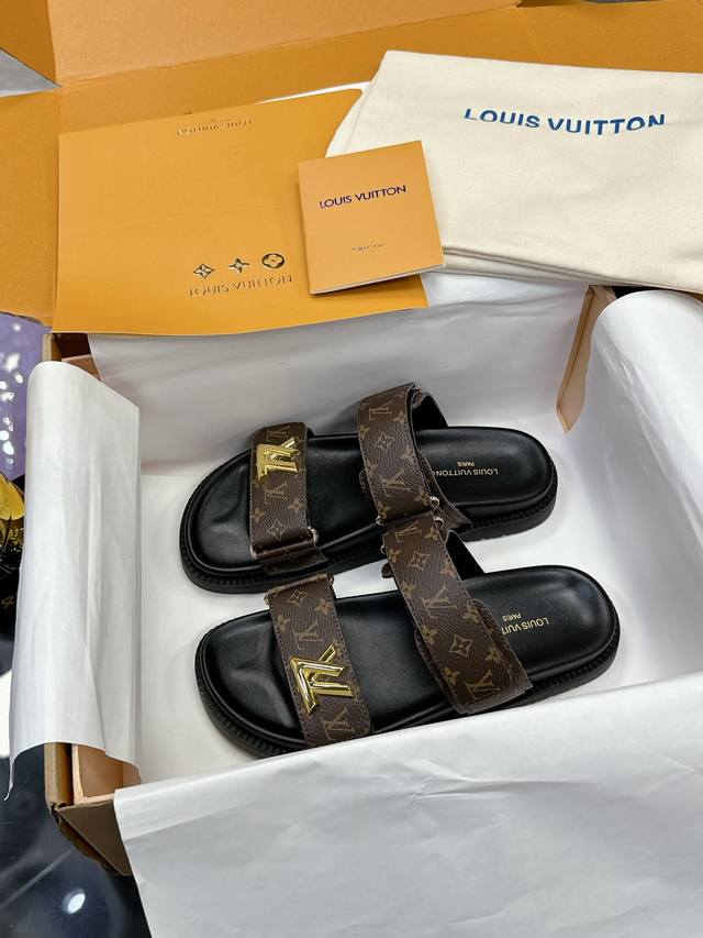 Fabrikpreis: Donkey-Serie Sandalen Lv Sandalen Halb-Flip-Flops Neueste Modelle L