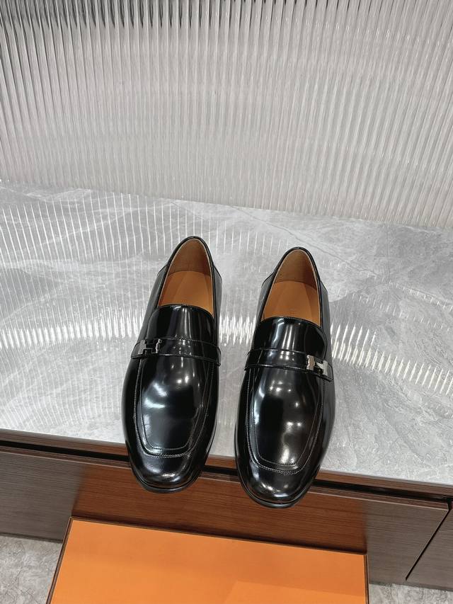 Hermes Herm S Beliebte Herren-Loafer! Ausgew Hltes Importiertes Gl Nzendes Rinds