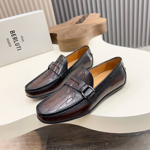 Berlui Bruuti Handgefertigte Herrenlederschuhe, Importiertes Italienisches Leder