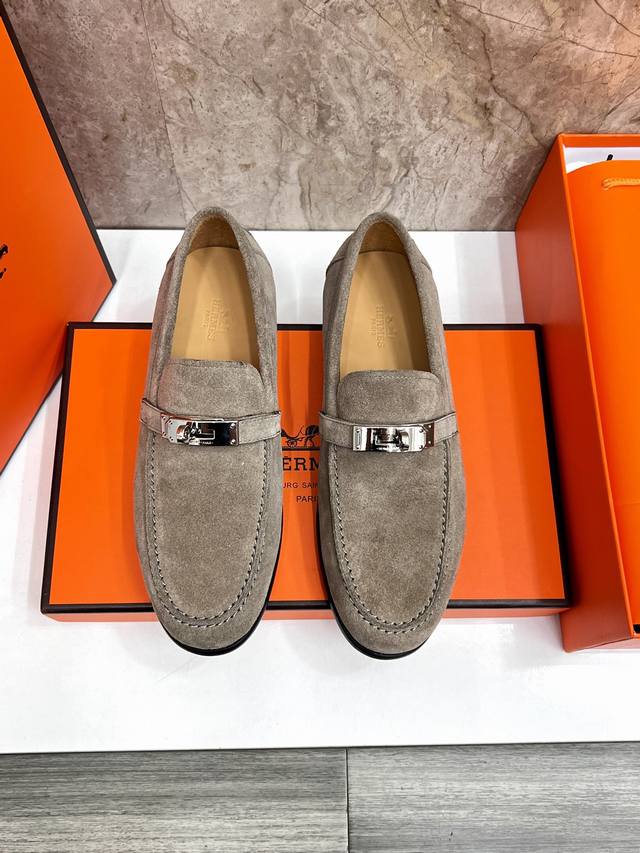 H Herme* Giovanni Loafer-Lederschuhe Offizieller Verkaufspreis Rm B ,350 Aus Imp